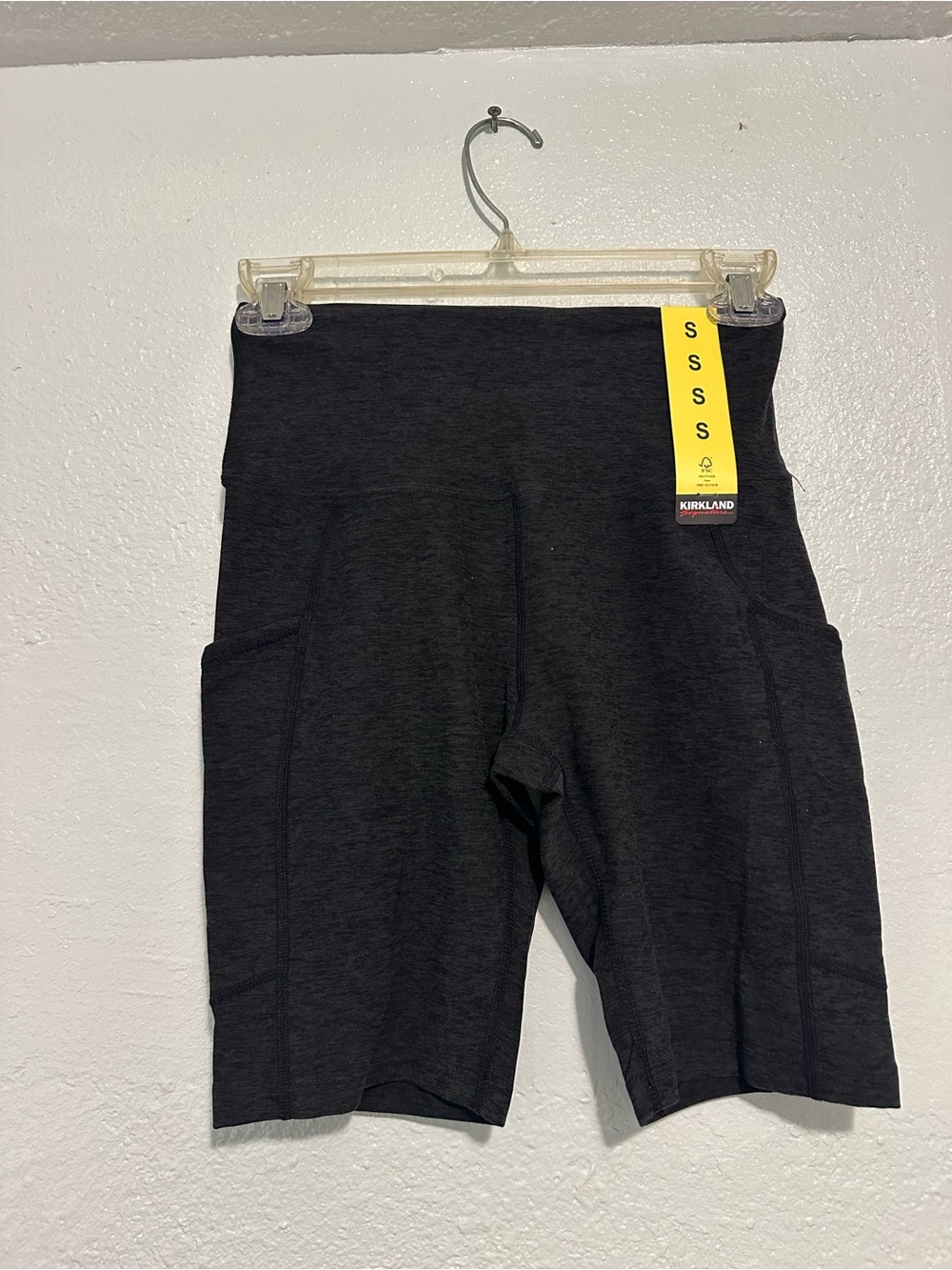 Kirkland Signature Charcoal Black High-Rise Active Shorts